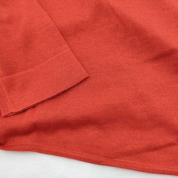 Hermès Paris Cashmere Silk Asymmetrical Sweater - Rust Orange - Size S - Picture 5 of 9
